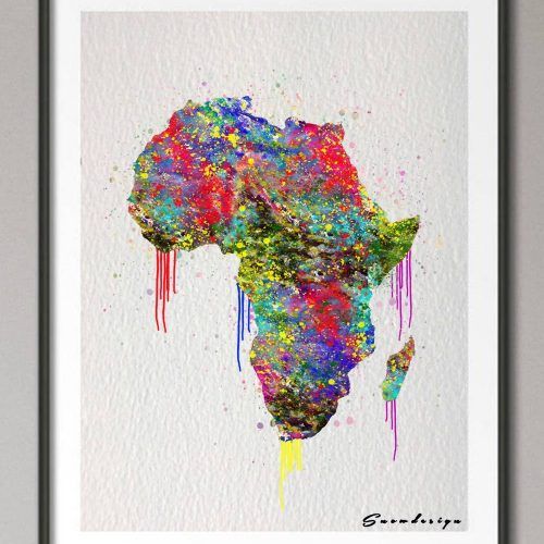 Africa Map Wall Art (Photo 20 of 20)
