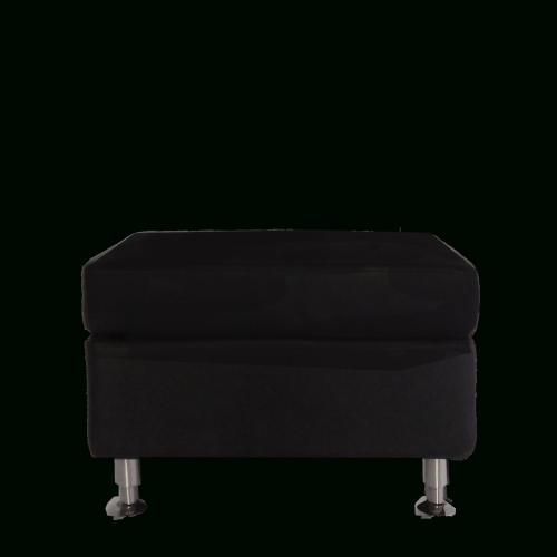 Black Faux Leather Tufted Ottomans (Photo 15 of 20)