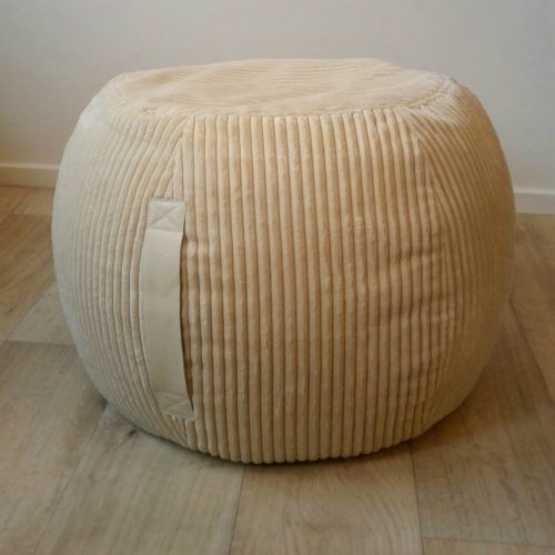 Charcoal And Camel Basket Weave Pouf Ottomans (Photo 5 of 20)