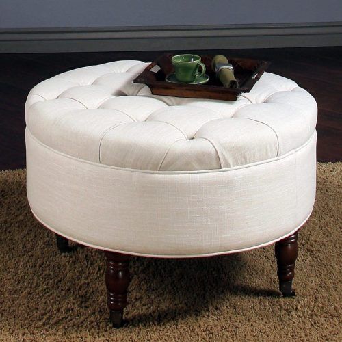 Gray And Cream Geometric Cuboid Pouf Ottomans (Photo 2 of 20)