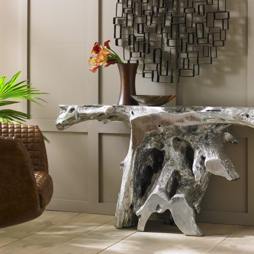 Metallic Silver Console Tables (Photo 14 of 20)