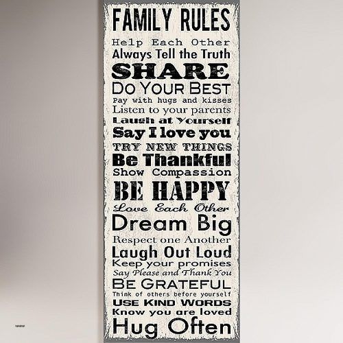 Canvas Wall Art Family Rules (Photo 9 of 15)