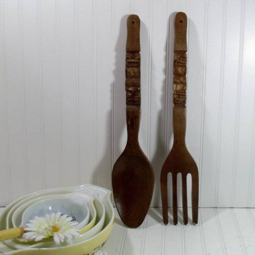 Big Spoon And Fork Wall Decor (Photo 1 of 30)