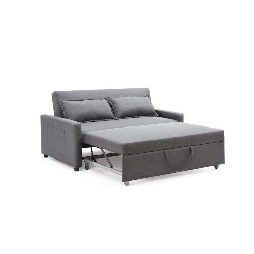 2 In 1 Gray Pull Out Sofa Beds (Photo 7 of 20)
