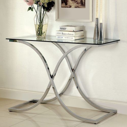 Chrome And Glass Rectangular Console Tables (Photo 1 of 20)