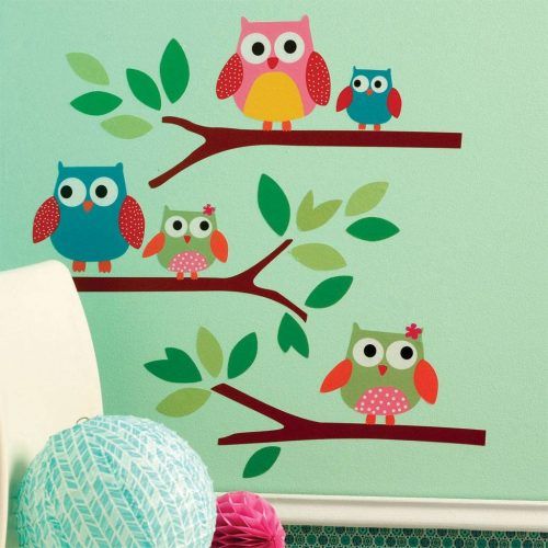 Owl Wall Art Stickers (Photo 4 of 15)