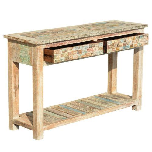 Reclaimed Wood Console Tables (Photo 7 of 20)