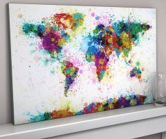 20 Best Ideas Abstract World Map Wall Art