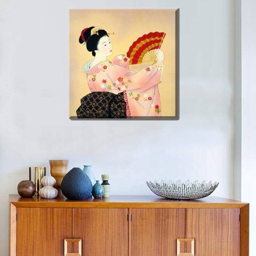 Geisha Canvas Wall Art (Photo 8 of 20)