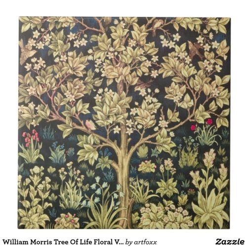 Blended Fabric Tree Of Life, William Morris Wall Hangings (Photo 17 of 20)