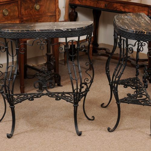 Round Iron Console Tables (Photo 3 of 20)