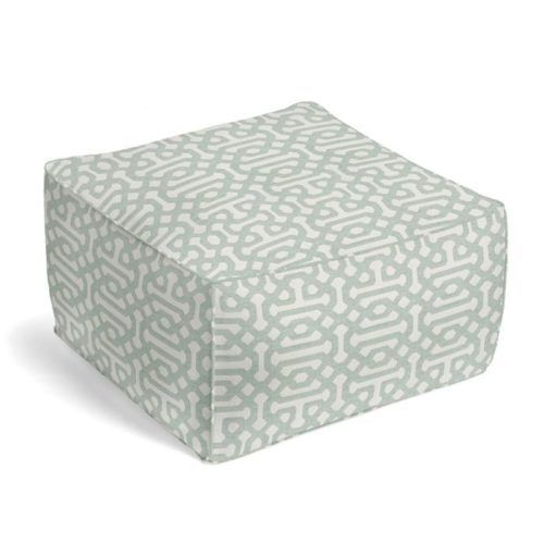 Gray And Beige Trellis Cylinder Pouf Ottomans (Photo 13 of 20)