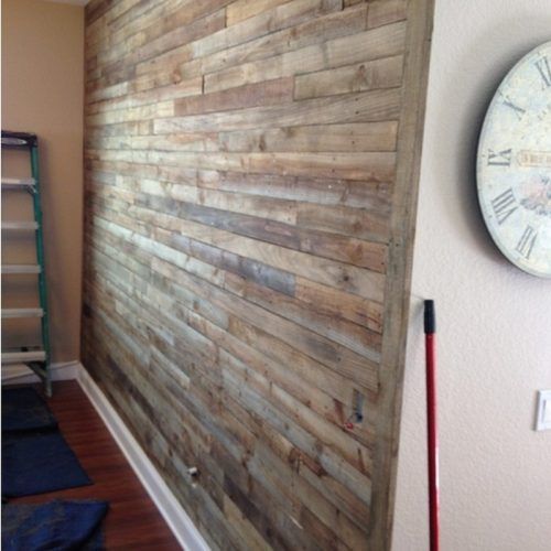 Wall Accents Made From Pallets (Photo 10 of 15)