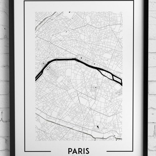 Map Of Paris Wall Art (Photo 4 of 20)