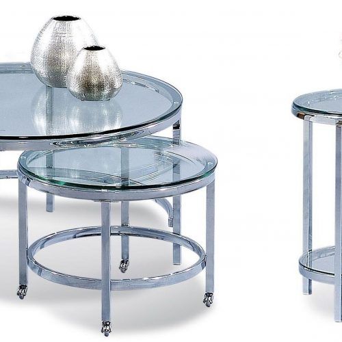 Polished Chrome Round Console Tables (Photo 2 of 20)