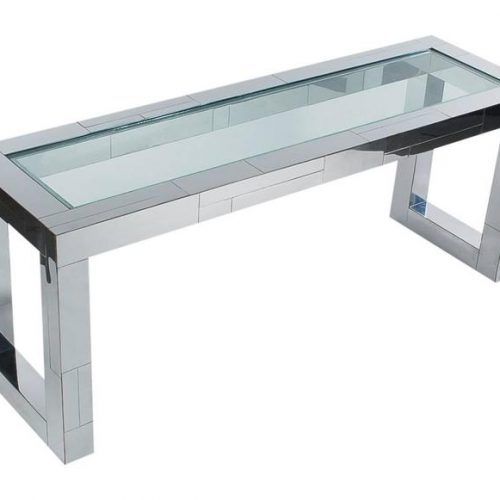 Chrome And Glass Modern Console Tables (Photo 16 of 20)