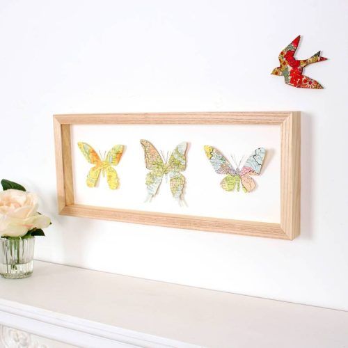 Butterfly Map Wall Art (Photo 2 of 20)