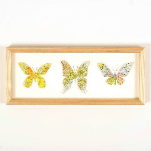 Butterfly Map Wall Art (Photo 8 of 20)
