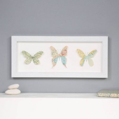 Butterfly Map Wall Art (Photo 4 of 20)