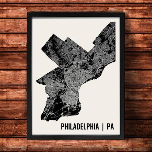 Philadelphia Map Wall Art (Photo 8 of 20)