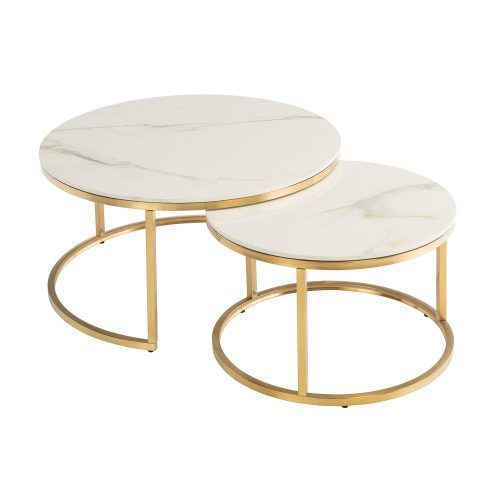 Satin Gold Coffee Tables (Photo 8 of 20)