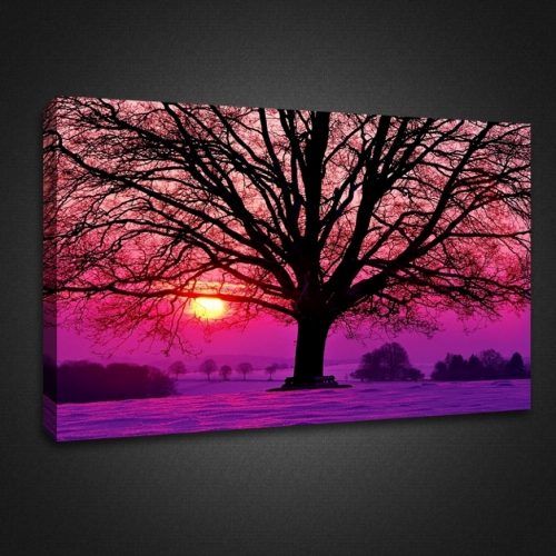 Canvas Wall Art In Purple (Photo 6 of 15)