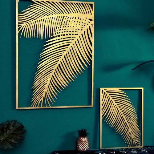 Gold And Teal Wood Wall Art (Photo 7 of 20)