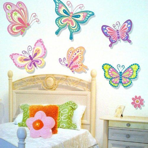 Butterflies Wall Art Stickers (Photo 6 of 20)