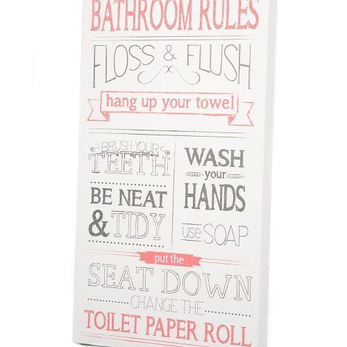 Bathroom Rules Wall Art (Photo 9 of 20)