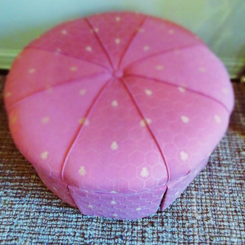 Pink Fabric Banded Ottomans (Photo 13 of 20)