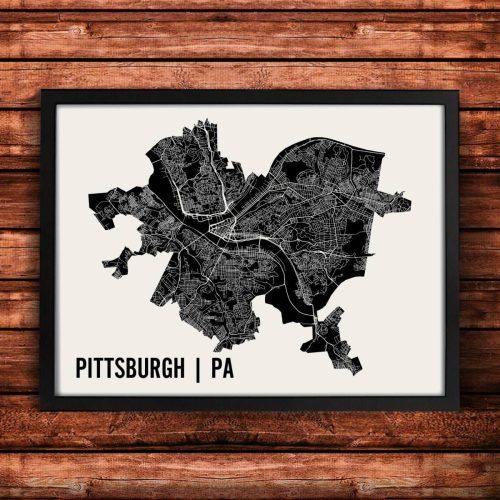 Pittsburgh Map Wall Art (Photo 1 of 20)