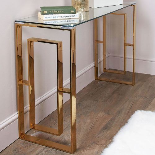 Metallic Gold Modern Console Tables (Photo 15 of 20)