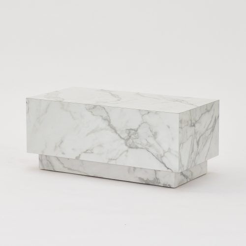 White Faux Marble Coffee Tables (Photo 20 of 20)