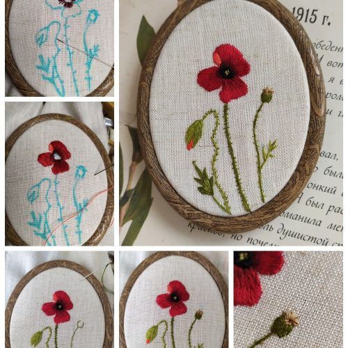 Blended Fabric Poppy Red Wall Hangings (Photo 16 of 20)