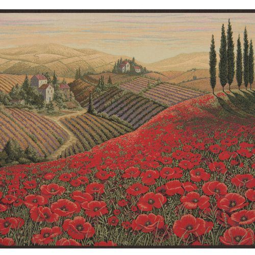 Blended Fabric Poppy Red Wall Hangings (Photo 5 of 20)
