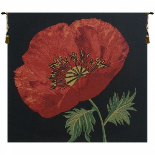 Blended Fabric Poppy Red Wall Hangings (Photo 1 of 20)