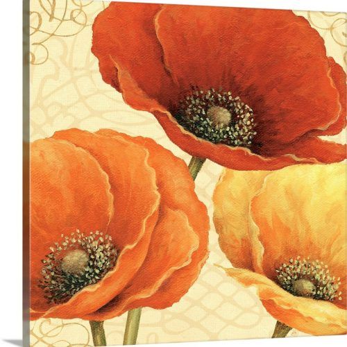 Blended Fabric Poppy Red Wall Hangings (Photo 10 of 20)