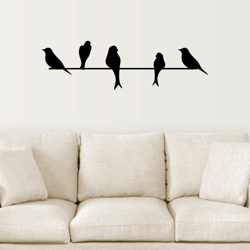 Birds On A Wire Wall Decor (Photo 2 of 20)