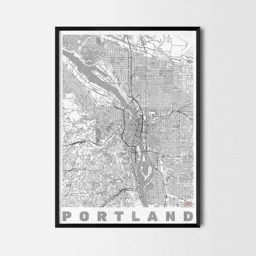 Portland Map Wall Art (Photo 18 of 20)