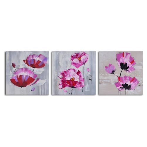 3 Piece Floral Canvas Wall Art (Photo 18 of 20)
