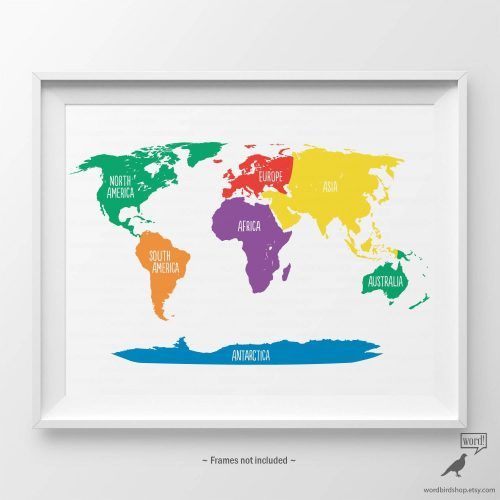 World Map Wall Art For Kids (Photo 3 of 20)