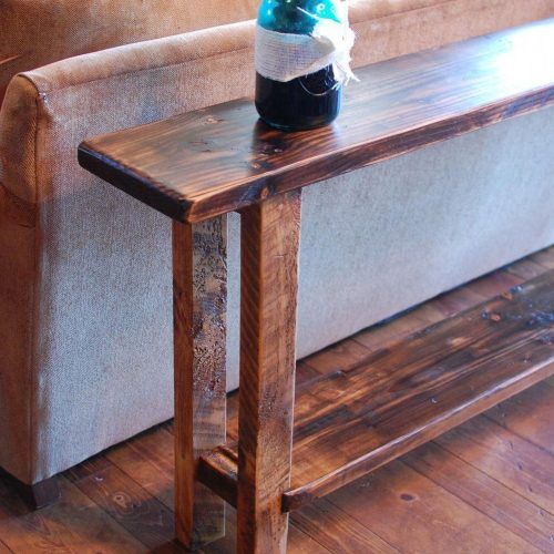 Rustic Espresso Wood Console Tables (Photo 14 of 20)
