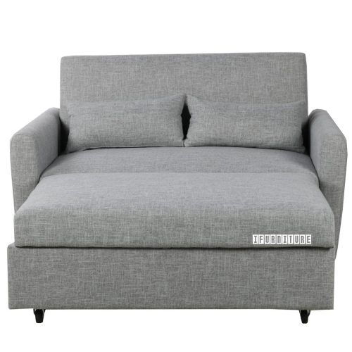 2 In 1 Gray Pull Out Sofa Beds (Photo 4 of 20)