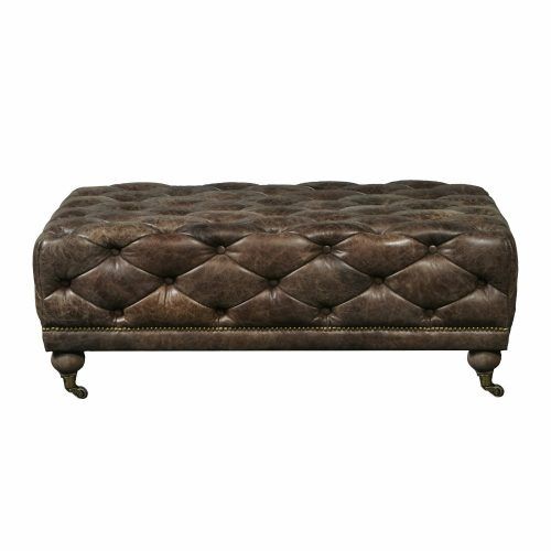 Brown Tufted Pouf Ottomans (Photo 4 of 20)