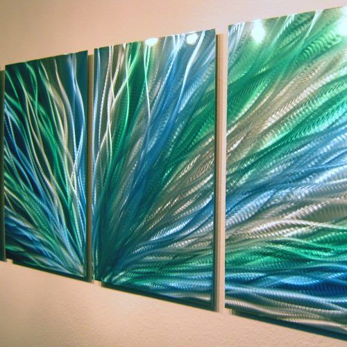 Blue Green Abstract Wall Art (Photo 14 of 20)