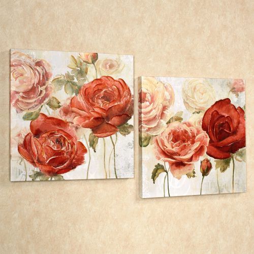 Roses Canvas Wall Art (Photo 5 of 15)