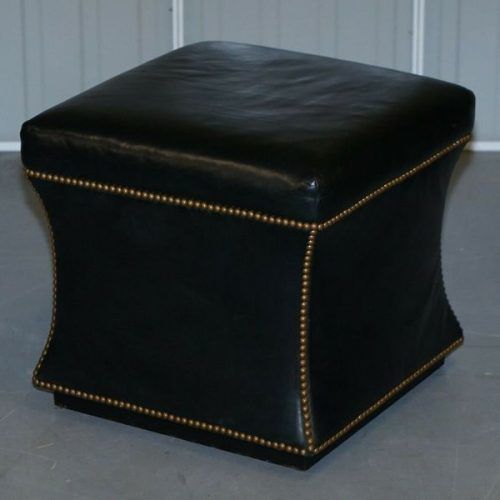 Black Leather Foot Stools (Photo 13 of 20)