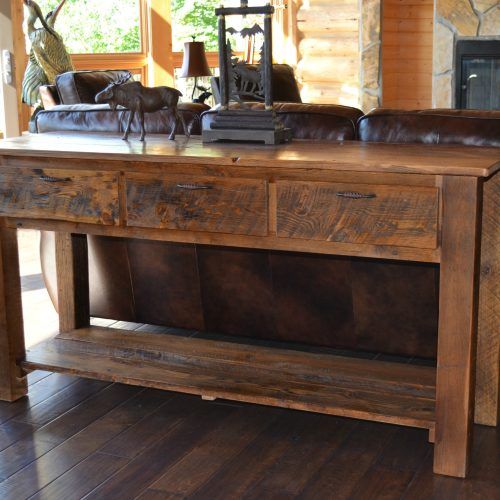 Reclaimed Wood Console Tables (Photo 16 of 20)