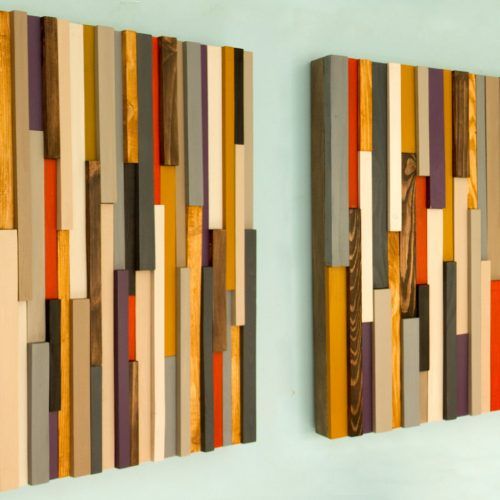 Abstract Modern Wood Wall Art (Photo 4 of 20)