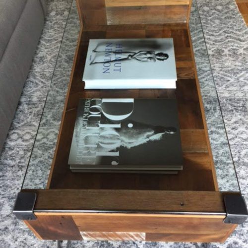 Wood Tempered Glass Top Coffee Tables (Photo 3 of 20)